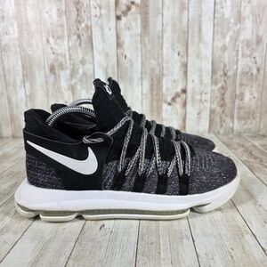 Nike KD Kevin Durant X Basketball Shoes Sneakers‎ Black White Youth 6.5Y